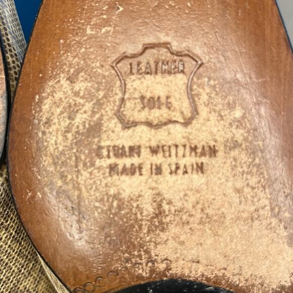 Vintage Stuart Weitzman Snakeskin Leather Pump Heels Women’s 10 (modern 9.5) - Picture 5 of 13